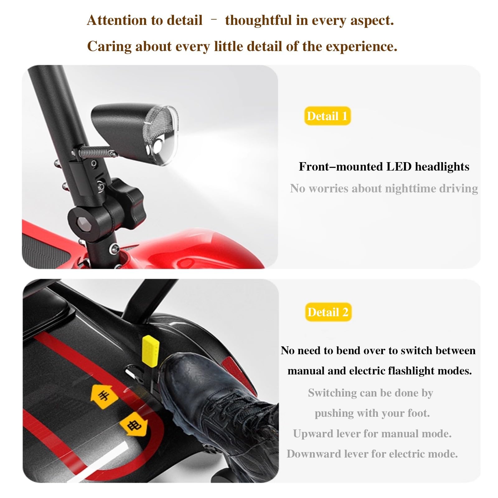 Véhicule Électrique Pliable Ultra Léger À Quatre Roues, Conçu Spécifiquement pour Les Personnes Âgées, Véhicule Électrique À Assistance Électrique, Scooter De Voyage Et De Mobilité.