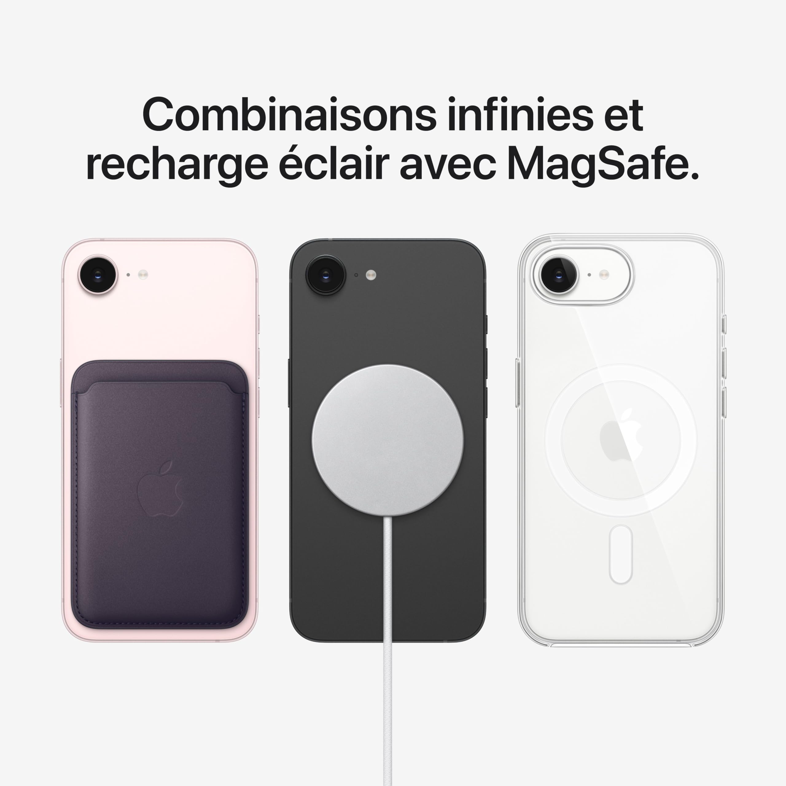 Apple iPhone 17e 256 Go : Écran Super Retina XDR 6,1 Pouces, Puce A19, Autonomie d’Une journée, Caméra Fusion 48 MP ; Noir