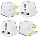 KAVANA UK Travel Adaptor for Indian Pins, Type G UK Universal Socket Adaptor for Countries Like Hong Kong, UAE, Dubai, Singapore, England,etc Suitable for Mobile, Laptops,ETC gallery image