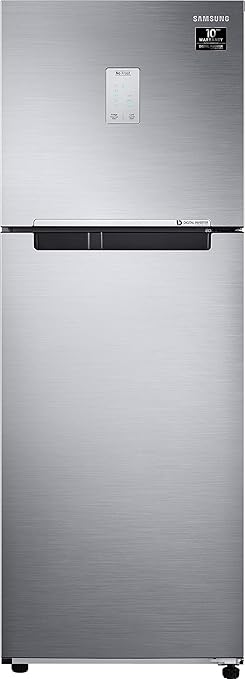 Samsung 244L 3 Star Inverter Frost Free Double Door Refrigerator (RT28T3523S8/HL, Elegant Inox, Curd Maestro)