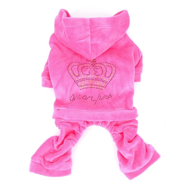 Foto 5 de 8 de Ropa Pegasus para mascotas, para perros pequeños o gatos, material suave, de terciopelo, tipo mono con capucha
