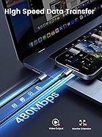 Vista 6 de UGREEN Cable USB C a USB C de 3.3 pies, 60 W, paquete de 2 cables USB C de nailon trenzado tipo C para iPhone 17/16, Galaxy S25/S24/S23, Pixel 10/9