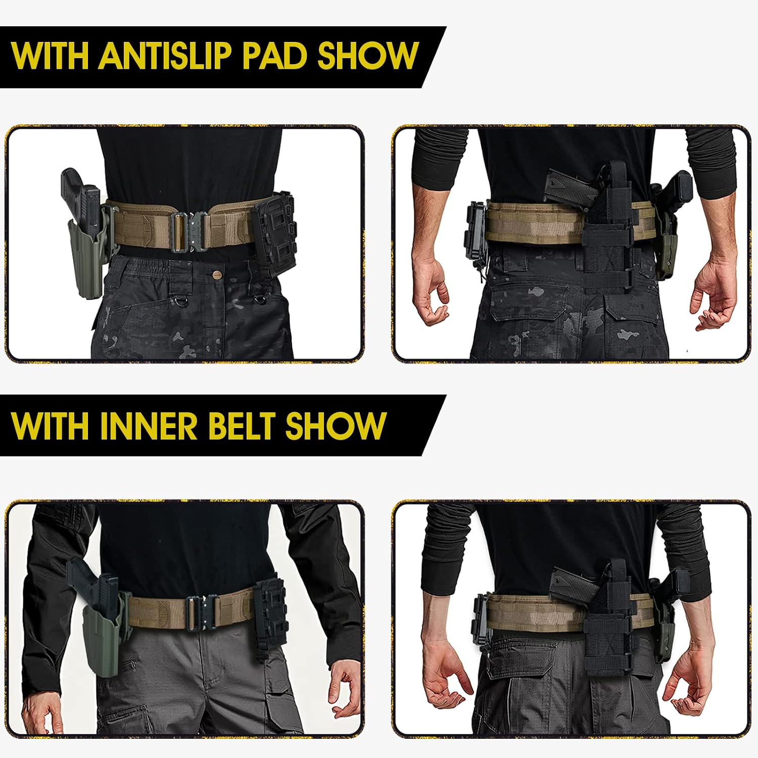 AIKATE Tactical Molle Battle Belt - Quick Release Rigger Combat Belt 1.75"/2.25" Inner & 2.0" Outer Heavy Duty