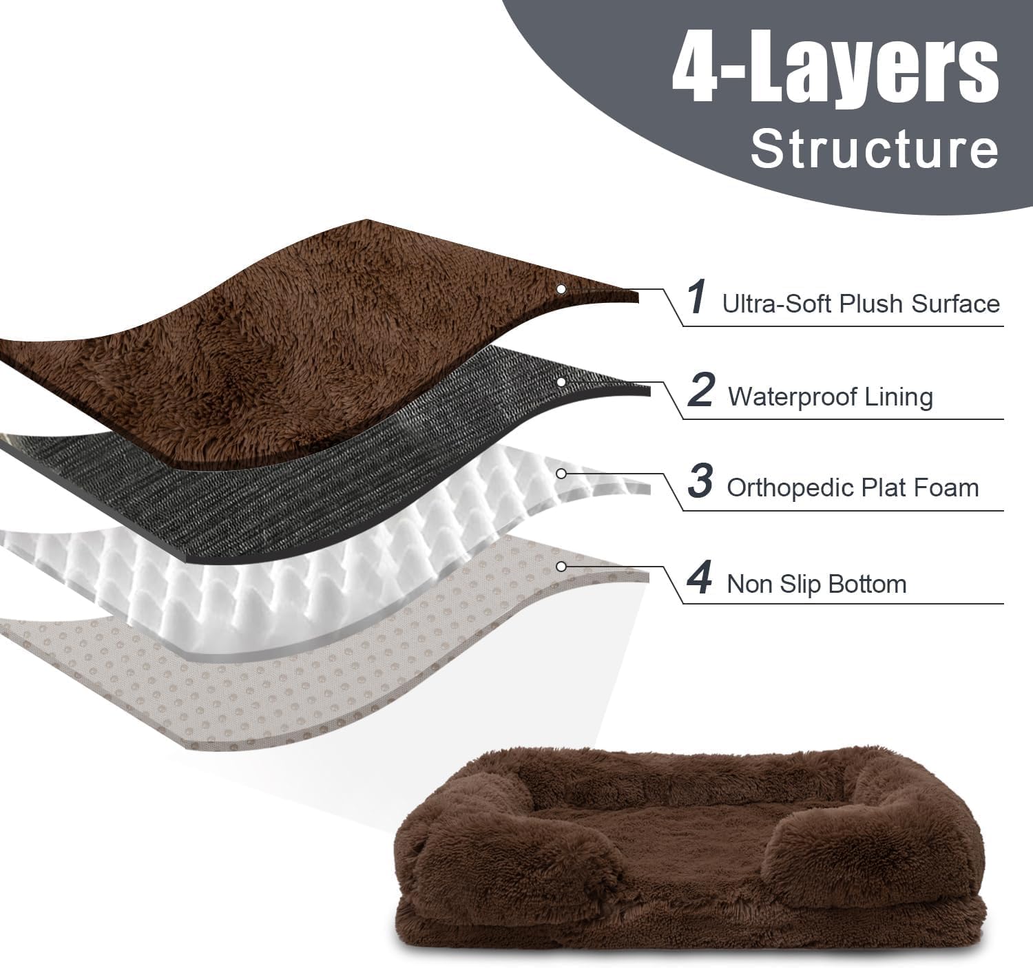 review Dog's nest, cat's nest, long plush circular pet bed, all season pet bed Beige M size (23.62 x 18.9 x 5.9in)