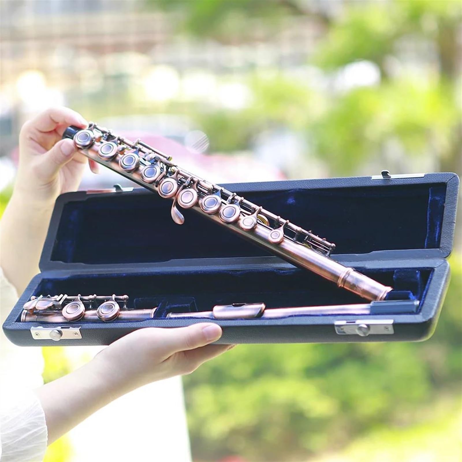 フルート 管楽器 16穴 Cキー 高品質 専門ケース Amazon.co.jp: フルート, SLADE C-key 16穴フルートセット クローズド