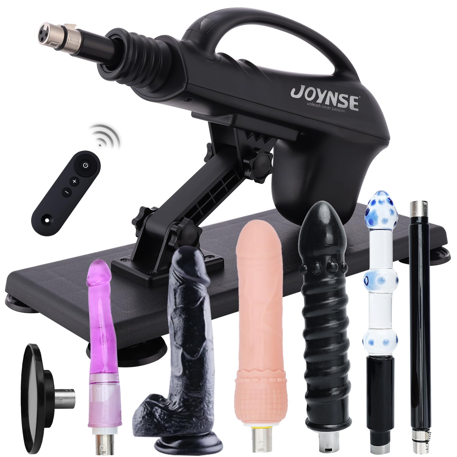 Sex Machine Joynse Fuck Machine Automatic Thrusting Dildo Machine with 3XLR Connector 7 Attachments Including Realistic Dildo Love