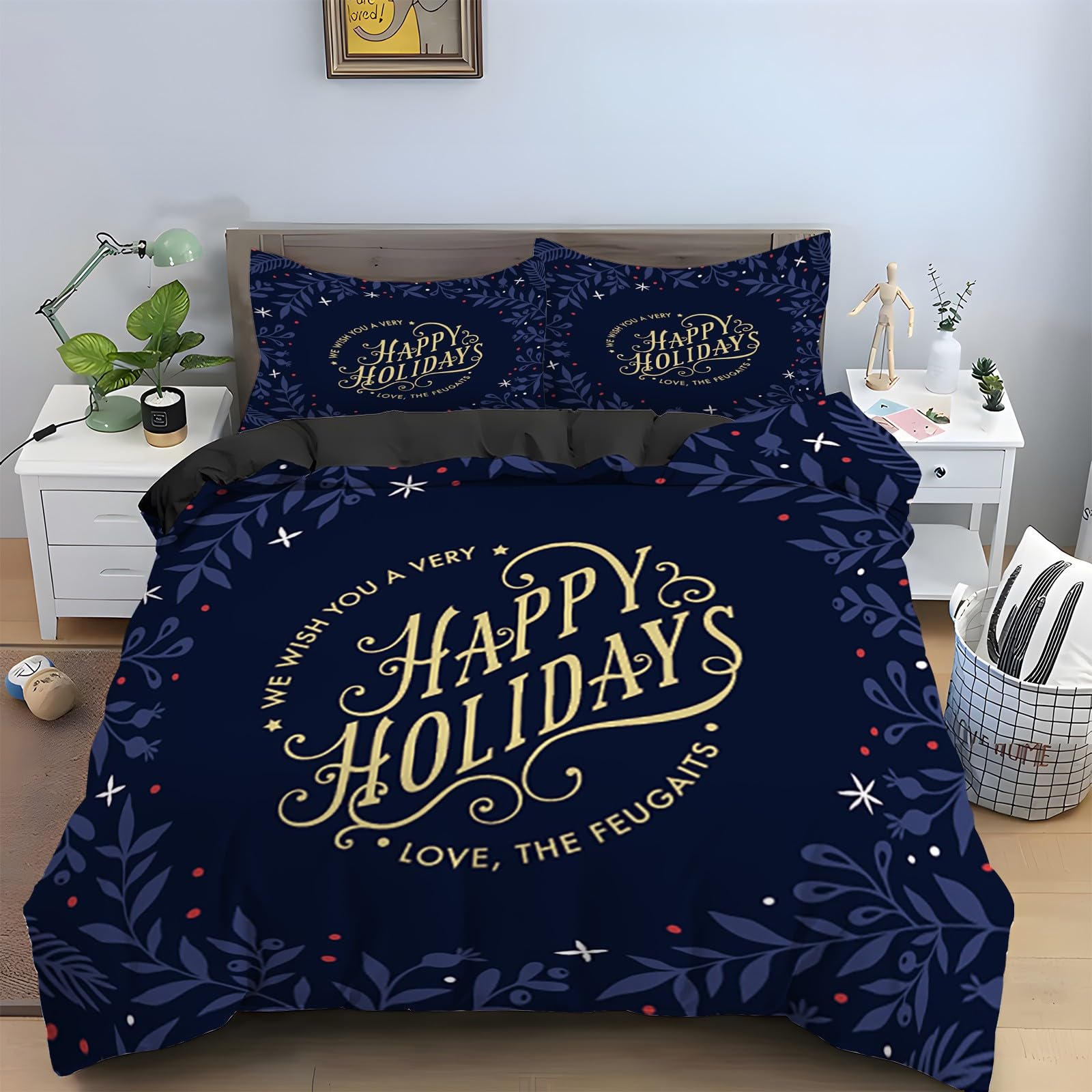 Housse de couette 90x190 microfibre douce avec fermeture éclair solide
