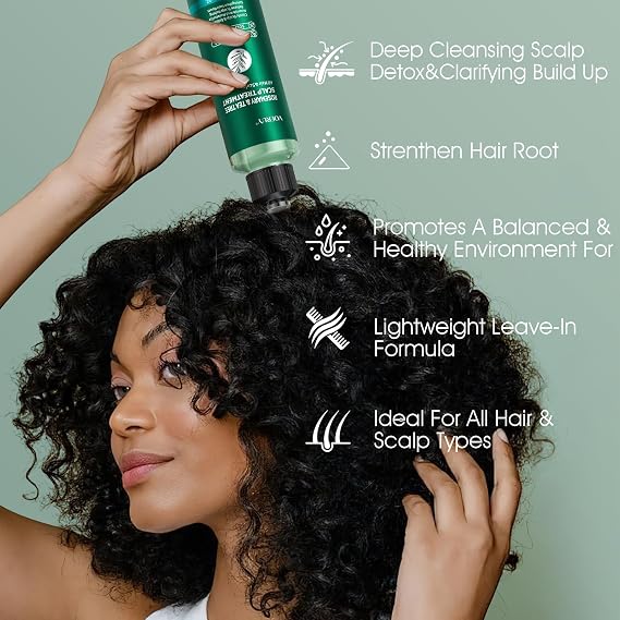 VOERUY Scalp Treatment, Rosemary Refreshing Scalp Treatment with Tea Tree, Clarifying Build Up & Purifying, Leave-In Scalp Detox for Dry Itchy Scalp,Vegan & Cruelty-Free,120ML