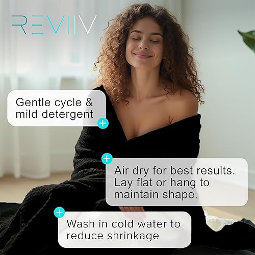 Miniatura 9 de Manta de inserción para sauna REVIIV - Juego de 2 toallas suaves de algodón negro a cuadros - Cómodas y fáciles sesiones en casa, limpieza mínima