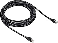 Amazon Basics Cat 6 Ethernet Cable 15ft RJ45, 10Gbps 250MHz Snagless Gold-Plated Connectors, Black Network Patch Cord