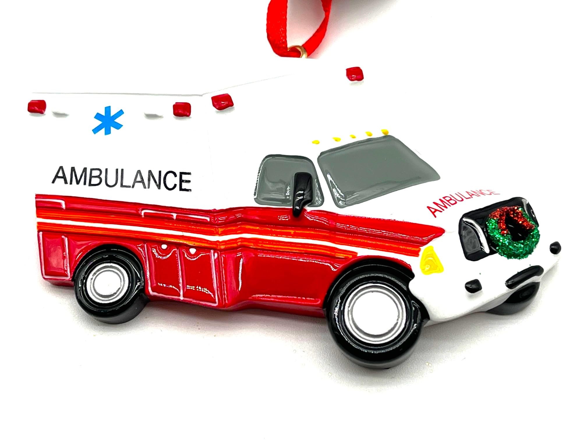 Kurt Adler 4 " Ambulance Ornament, Red, White