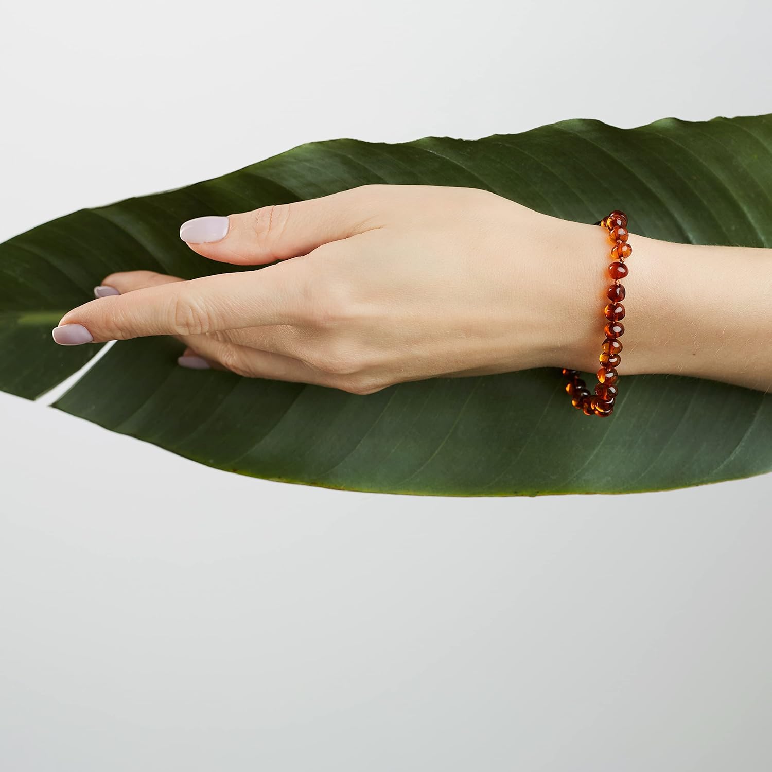 Unisex Bracelet - Polished Baltic Sea Amber Jewelry - Baroque Shape Amber Beads Hand-Assembled in Europe - Image 6