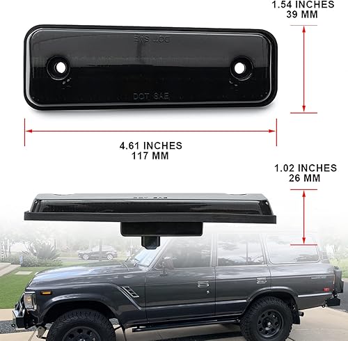 Miniatura 5 de NSLUMO Luces de marcador laterales LED de repuesto para Land Cruiser 79-83 Toyota Pickup Trucks Amber Led Front Fender Side Marker Kit de luz
