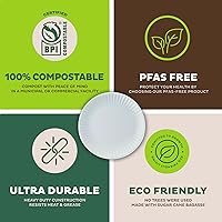 Vista 8 de Perfect Stix Plato de papel 9-100 platos de papel, 9 pulgadas, blanco (paquete de 100)