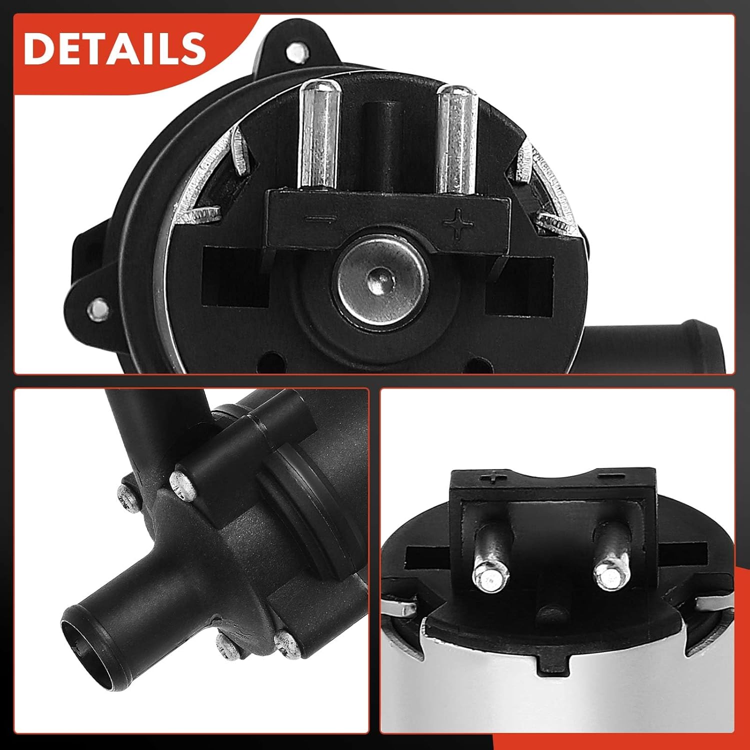 A-Premium 2 Pins Engine Auxiliary Water Pump Compatible with Chrysler, Dodge, Freightliner & Mercedes-Benz - C220, CLK320, E320, G500, SLK230 More - 4,5,6,8Cyl 2.3 2.5 2.6 2.7 2.8 3.0 3.2 4.2 5.0 5.5L