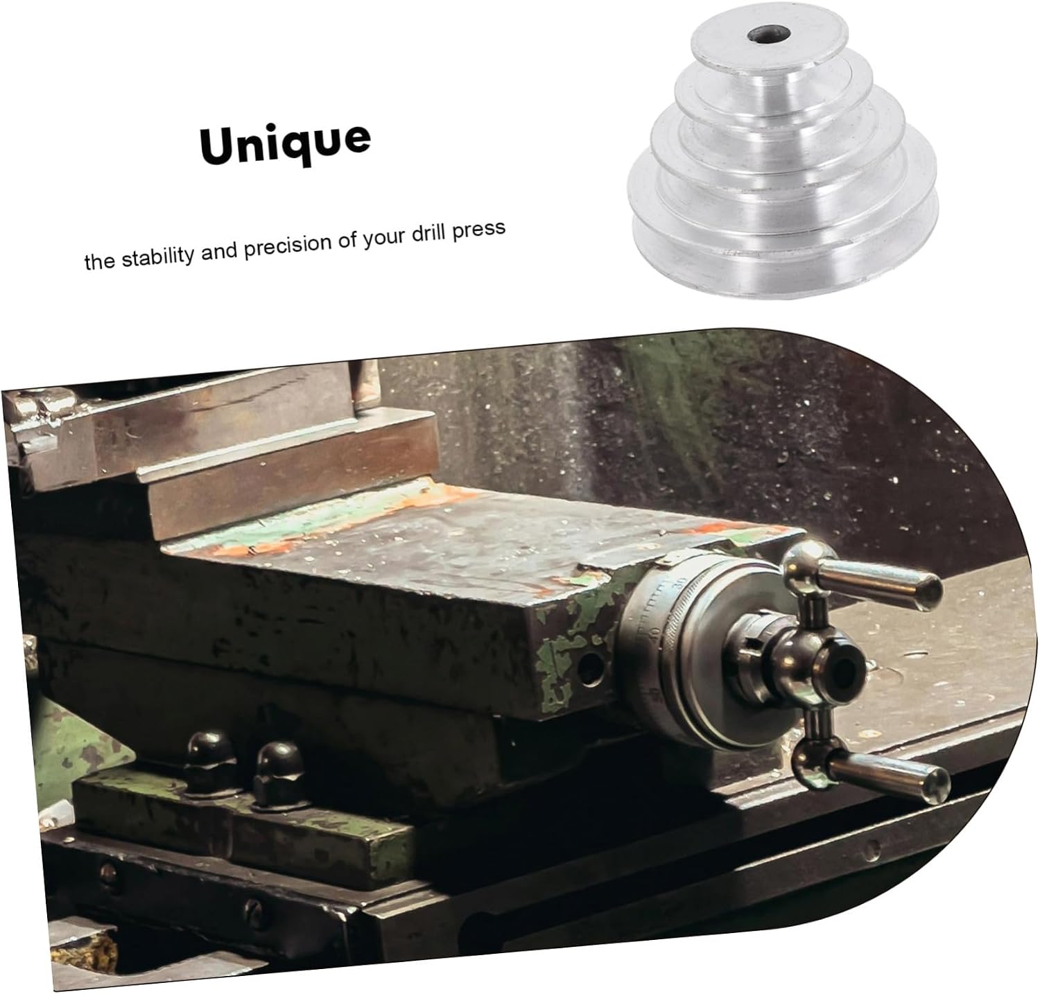 BESTOYARD Aluminum Flat Pulley Wheel for Drill Press High Base Design for Enhanced Stability Precision Home Workshops Versatile Compatibility with Various Models