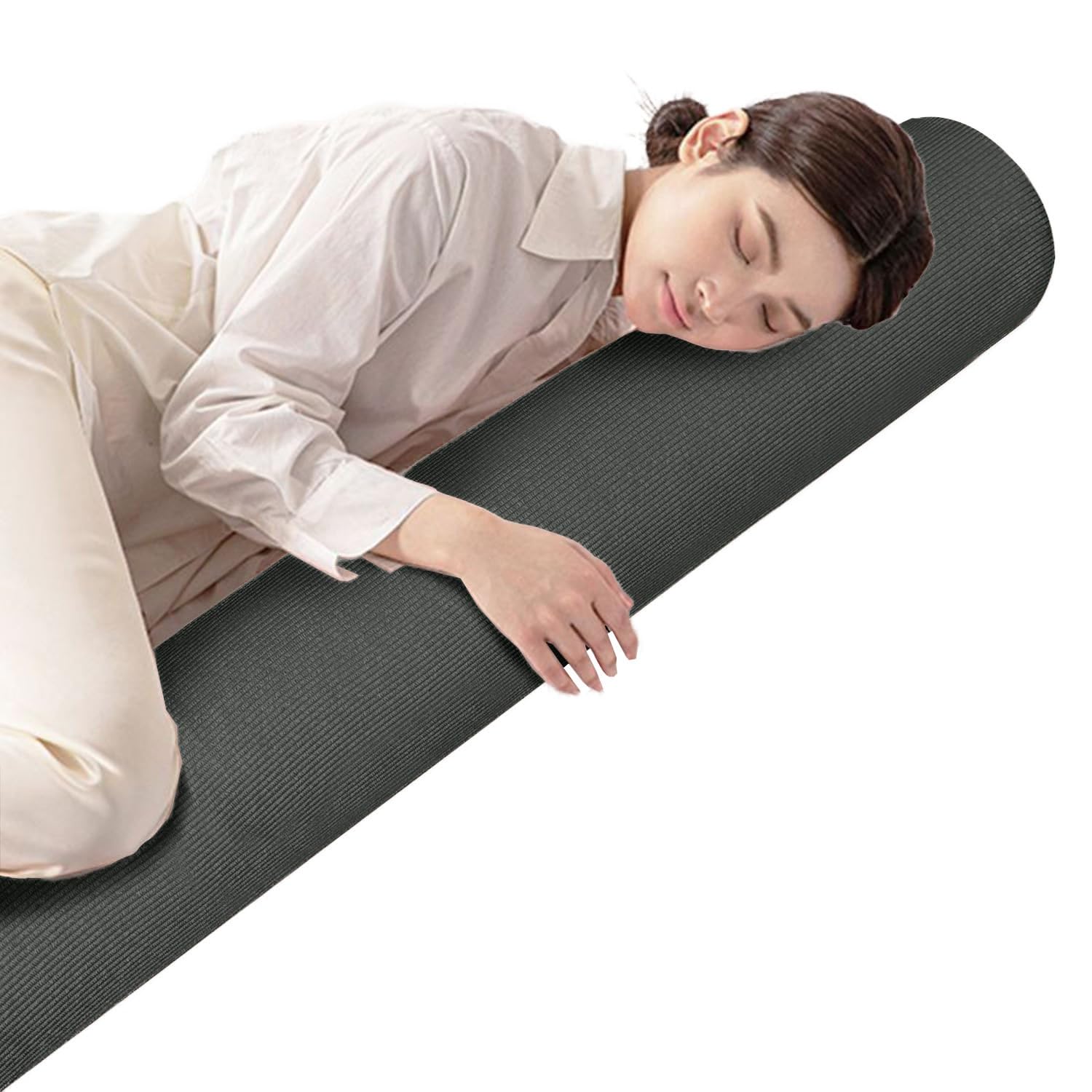 Nackenrolle & Rollenkissen 40/60/70/50/90/150cm - Weich Zylindrisches Multifunktionskissen für Nacken, Rücken, Knie Rohrkissen - Abnehmbarer Bezug, für Bett, Sofa, Reise(Color1,15x100cm)