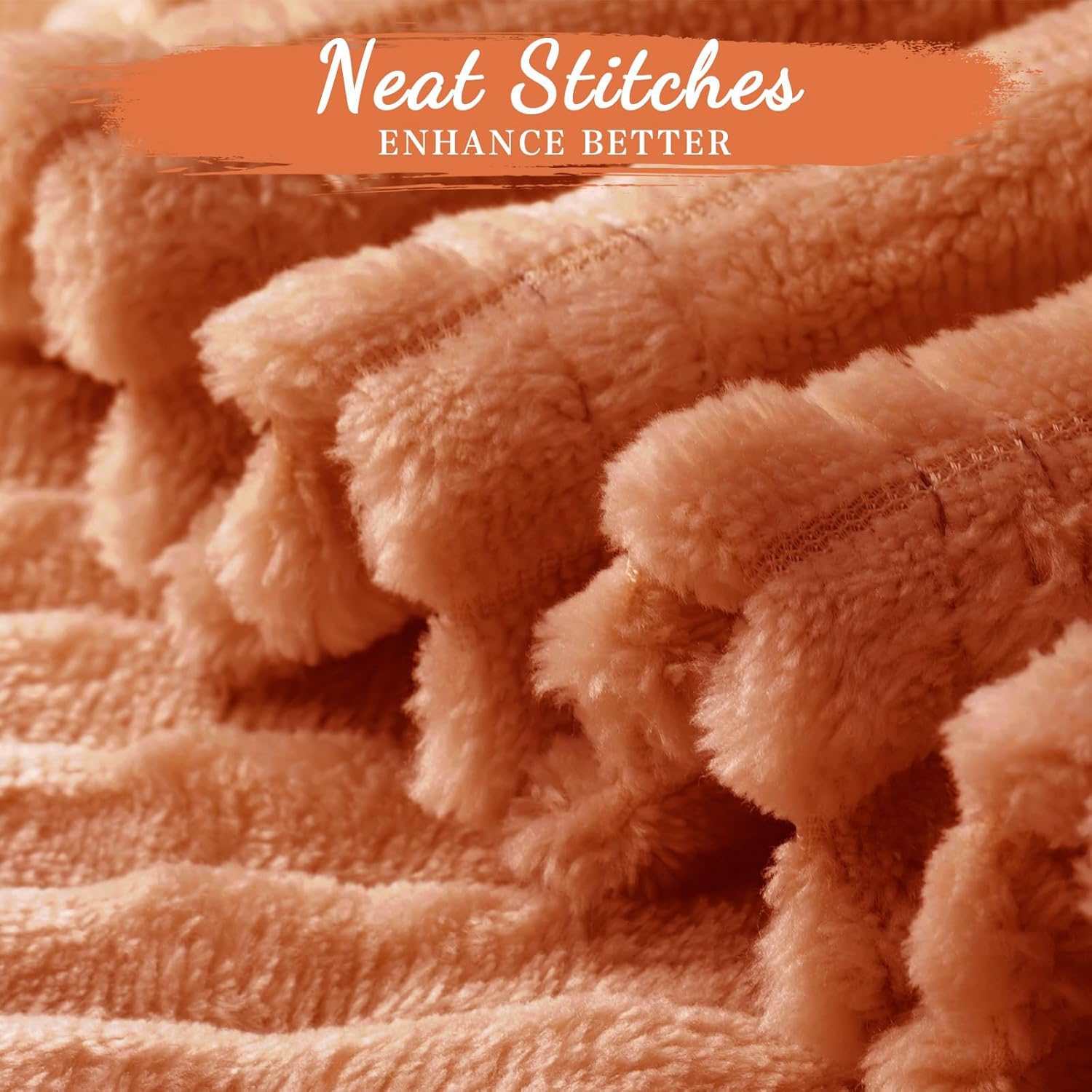 Buryeah 12 Pcs Flannel Throw Blanket Bulk 50 x 60 in Sleepover Blanket Outdoor Wedding Throw Lightweight, Oeko-tex Standard 100 Certified for Sofa Homeless Gifts (Terracotta) - Image 2