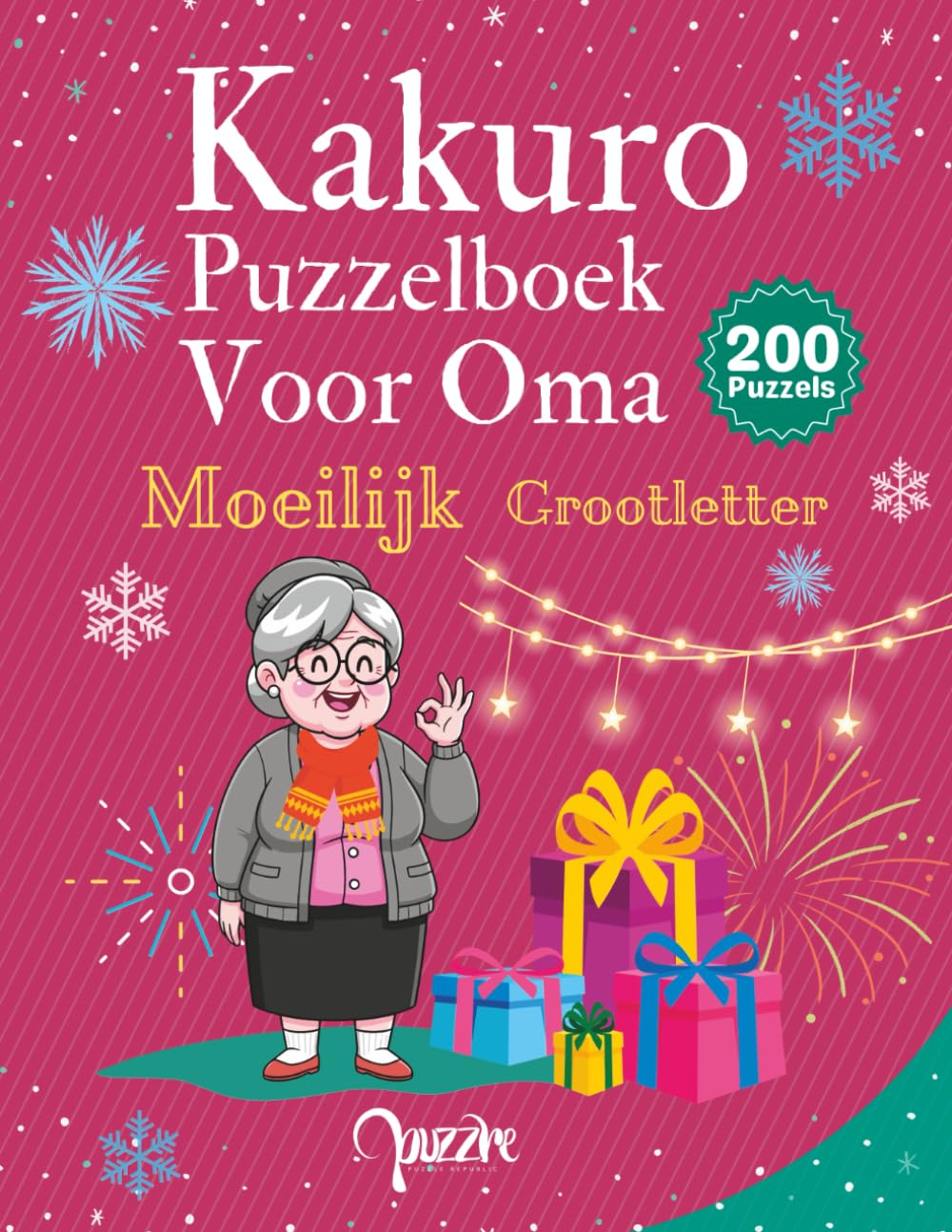 Kakuro Puzzelboek Voor Oma Grootletter Makkelijk: Logische Puzzels Voor Senioren