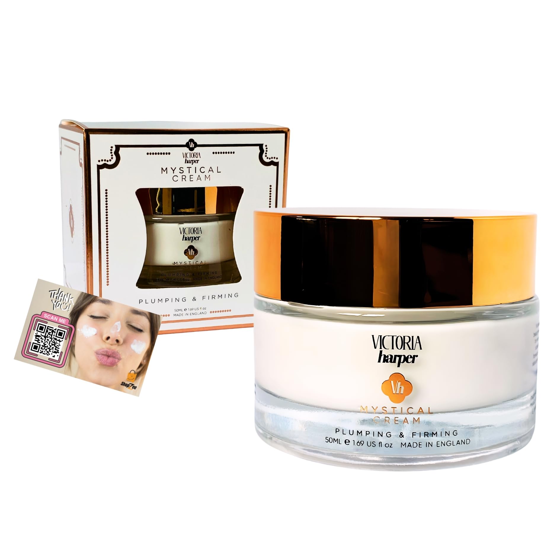 Victoria Harper Mystical Face Cream, 50ml, Skin Tightening Cream for Face with Hyaluronic Acid Vitamin C, E & Aloe Vera