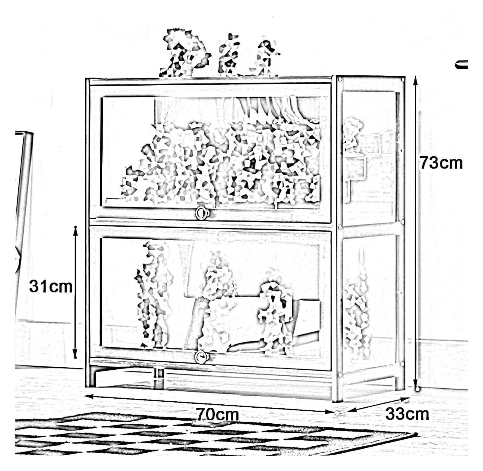 Transparente Estantes Acrílico Vitrina For Colección, Vitrina De Suelo For Sala De Estar Con Puertas Abatibles De Acrílico, Estante Organizador De Almacenamiento De Libros De Juguetes Coleccionables(