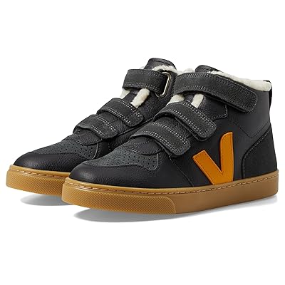 VEJA Kids Small V 10 Mid Winter (Little Kid/Big Kid) Kids Shoes Black_Ouro_Grafite