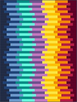 Lap Throw Quilt Sewing Kit for Beginners | Kit contains 12 100% cotton fat quarters. Makes a throw size 60.5" x 80.5" quilt, in the Solids color.