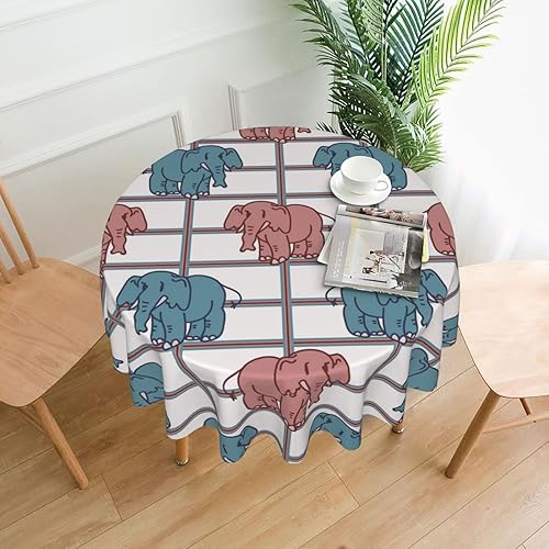 Miniatura 9 de Mantel redondo de perezoso de 60 pulgadas, resistente a las arrugas, mantel de pícnic, lavable, para cocina, fiesta, decoración de otoño para el