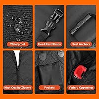 Vista 6 de Vailge Funda de asiento de automóvil para perros, extensor de asiento trasero grande para perros, impermeable, no inflable, parte inferior dura