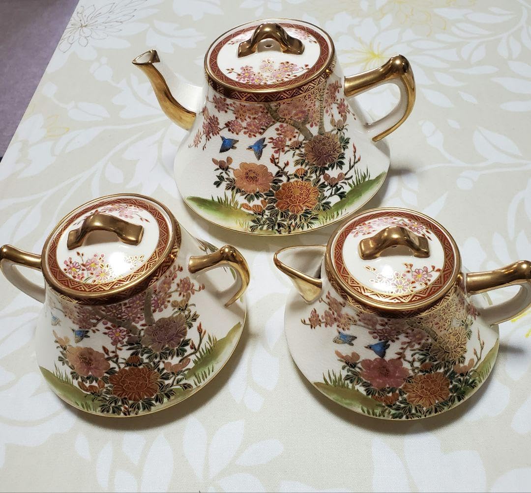 ティーセット 3点ティーポット 英国 パールとエングレイブのティー