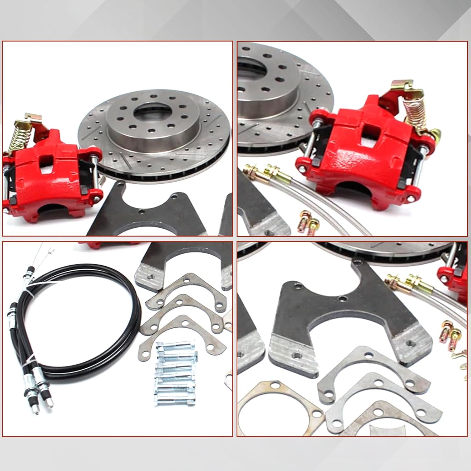10" & 12" Bolt Rear End Disc Brake Kit Compatible with Chevelle El Camino Malibu 1964-1972