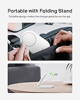 Vista 3 de Belkin Magnetic Foldable Wireless Charging Stand 15W - MagSafe-Compatible Qi2-Certified Charger, Wireless Charging Stand for iPhone 16, Galaxy S25