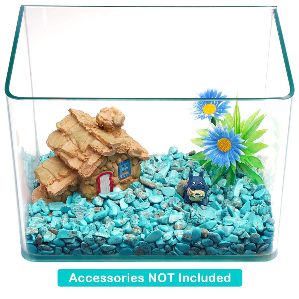 1 LB (460g) Natural Crushed Turquoise Pebbles Gemstone Chips