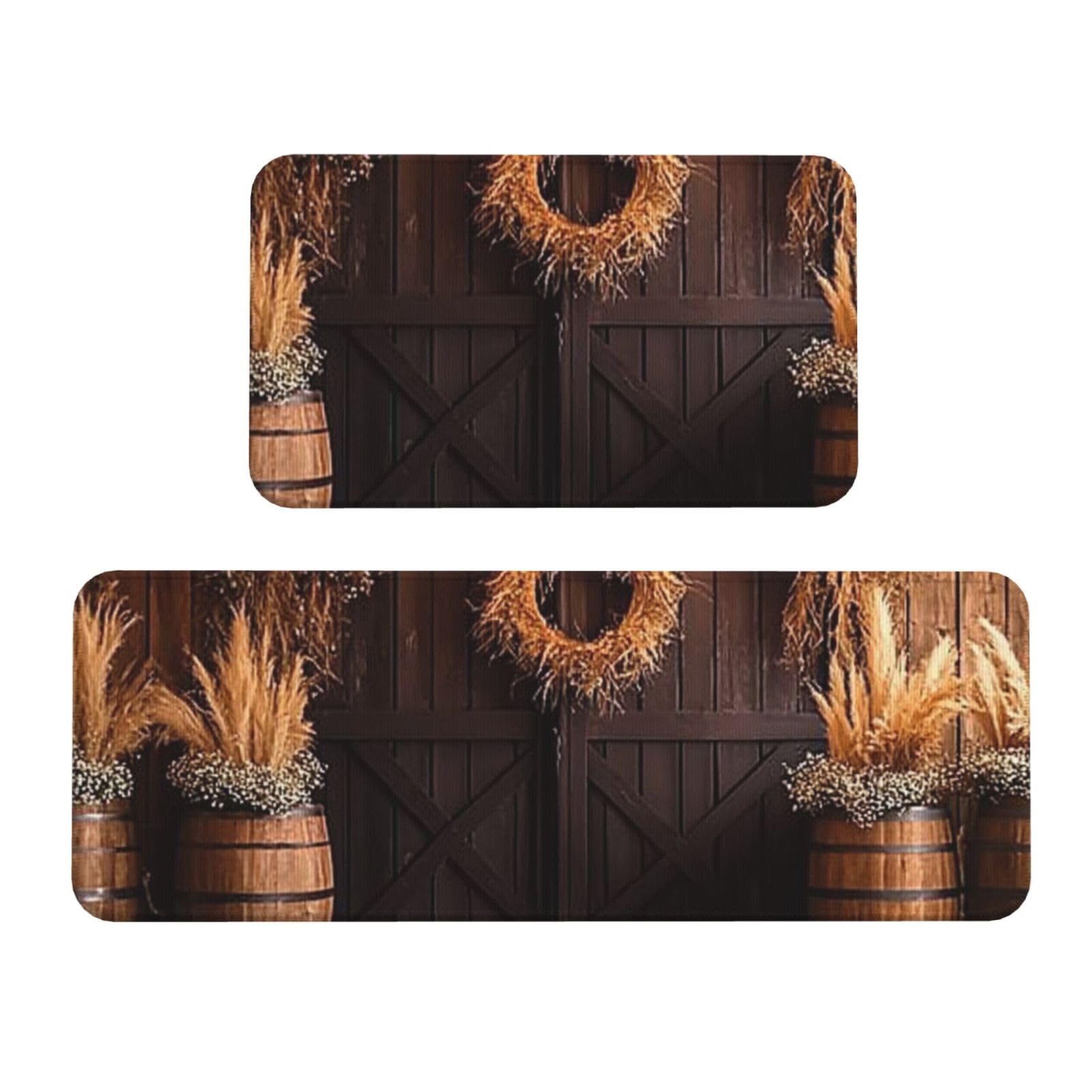 Alfombras de cocina lavables y acolchadas, tapetes antideslizantes para lavandería, set 2x