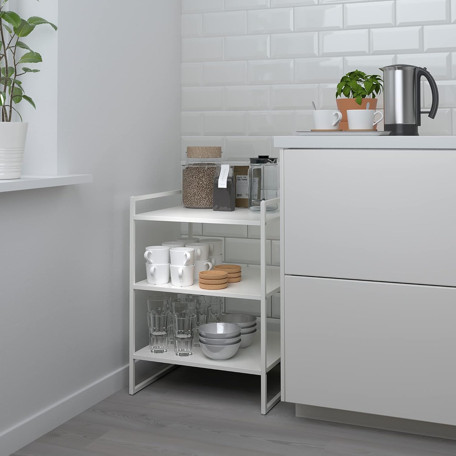 JONAXEL Shelf Unit in a kitchen