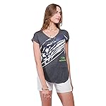 Ultra Game NFL Official Women\'s Super Soft Modal Vintage V-Neck T-Shirt, Seattle Seahawks, Charcoal, Small