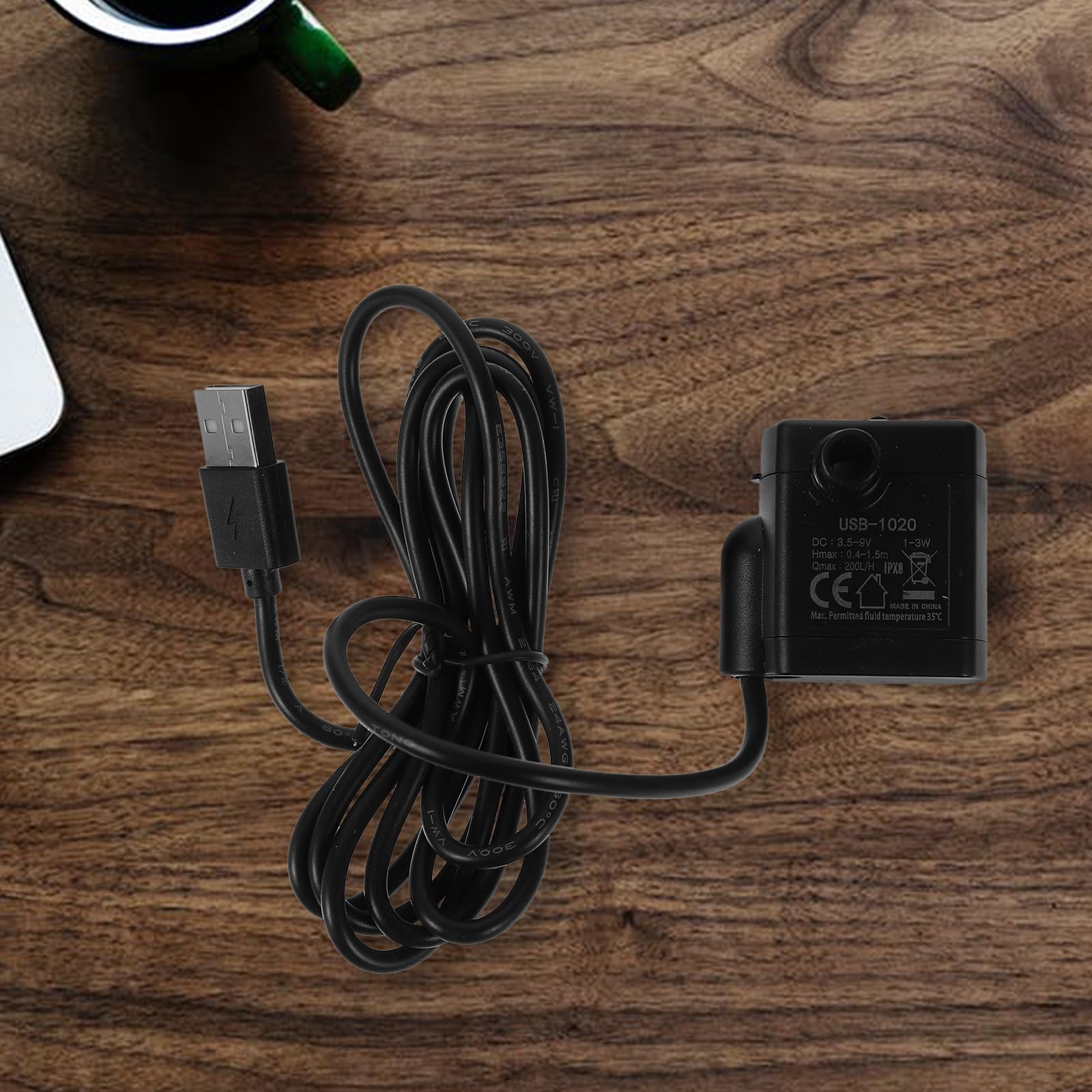 BESPORTBLE 3piezas Usb De Agua Sumergible Potente Para Acuarios Fuentes y Jardines y Silenciosa Color Negro