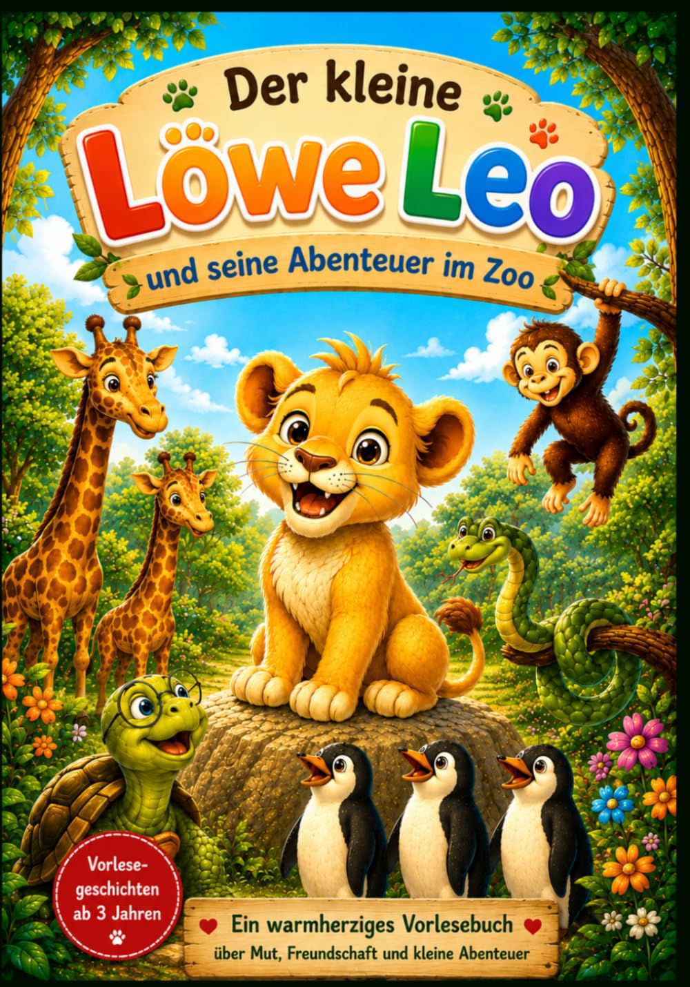 Der kleine Löwe Leo und seine Abenteuer im Zoo: Vorlesegeschichten ab 3 Jahren mit farbenfrohen Illustrationen, spannenden Tiergeschichten und faszinierenden Wissensseiten über Zootiere.