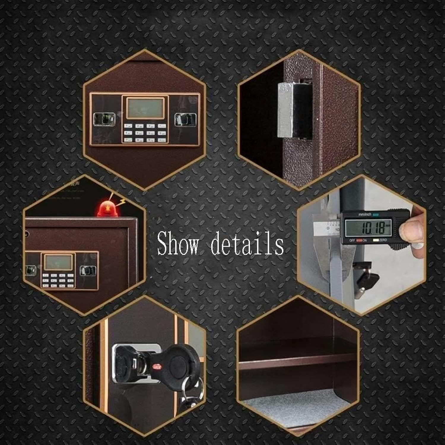 Cabinet Safes Small Safes for Home Personal Safe Cabinet Safes Feet Cabinets Wall Safe Household Into The Wall Safe Mini Bedside Safe Deposit Box-1pc