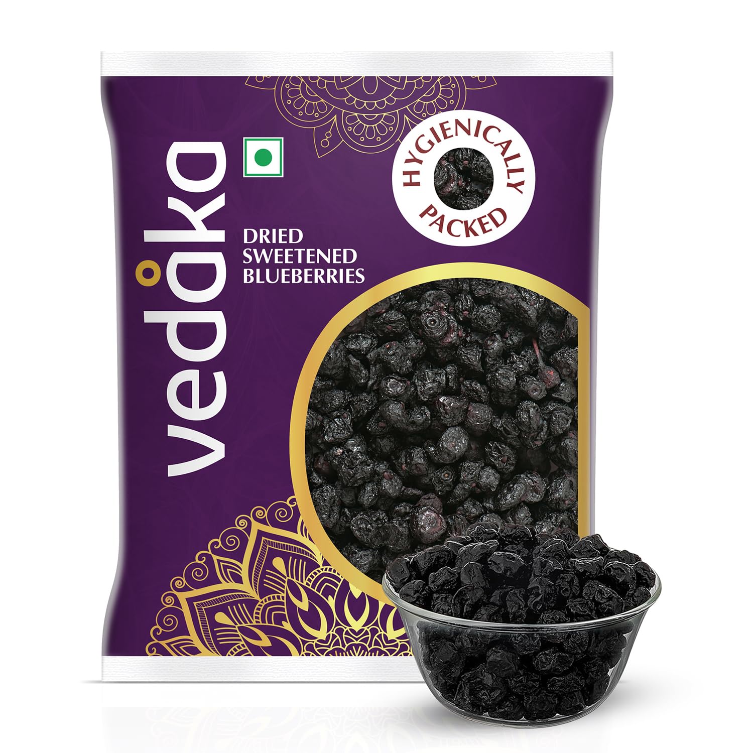 Amazon Brand - Vedaka Premium Whole Candied Blueberries | 200G | Dried Blueberries, Sweetened | No Preservatives Or Artificial Flavors