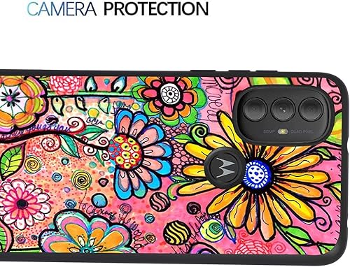 Miniatura 6 de Compatible con Moto G Power 2022, funda de flores psicodélicas, diseño de pintura colorida hippie Indie Foral para Moto Case para niños, niñas y