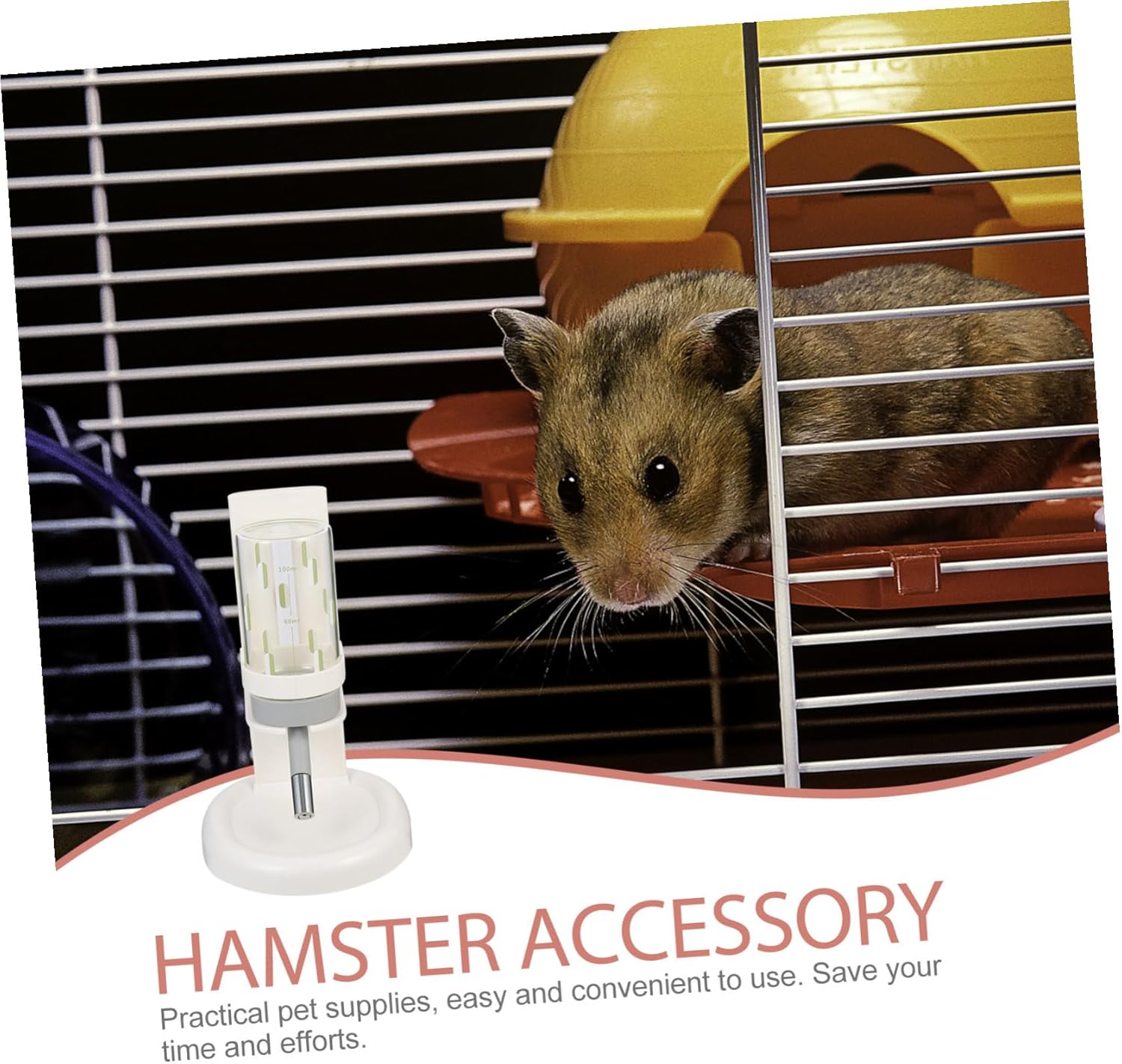 Hamster Water Bottle with Transparent Holder Use Small Animal Water Dispenser for Healthy Drinking Suitable for Various and Styles for Hamsters and Small Pets