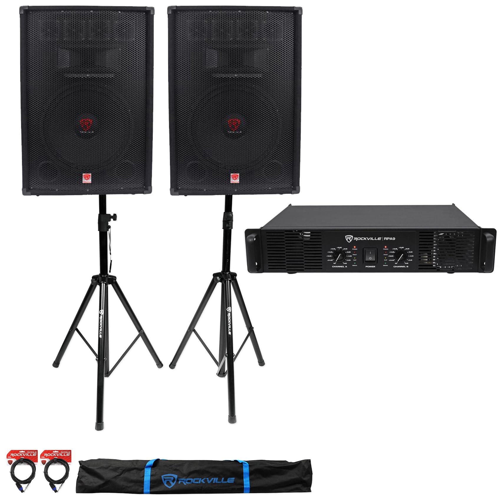 Amazon.com: Rockville RSG15.4 Bundle: (2) 15 in 3-Way 1500W Peak