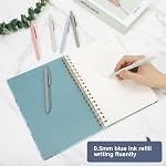 Ddaowanx Gel Pens, 6 Pcs 0.5mm Quick Dry Fine Point Smooth Writing Pens, Cute Office School Supplies Gifts for Women (6 Pcs-Blue Ink)