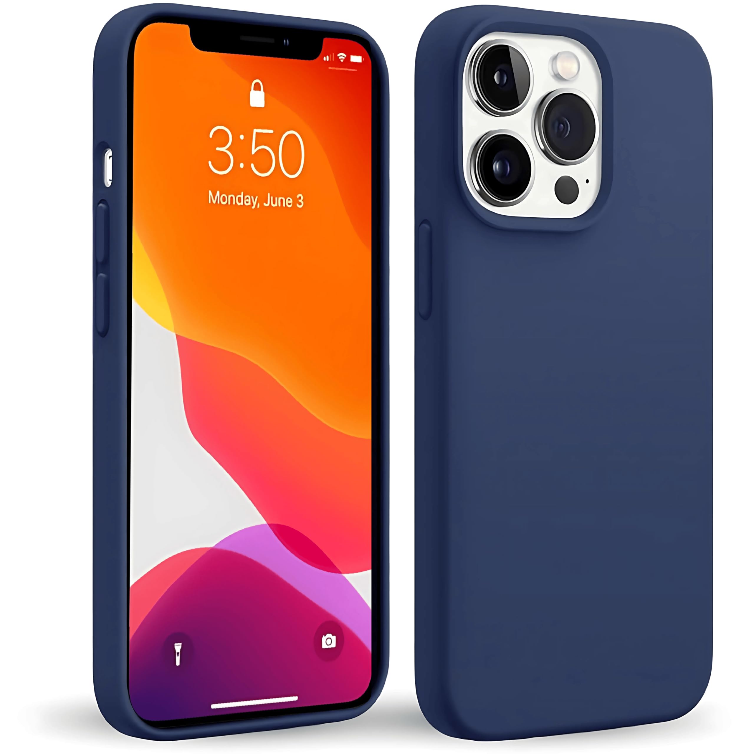 Amazon.com: Dark Blue Phone Case for iPhone 13 Pro Max Case