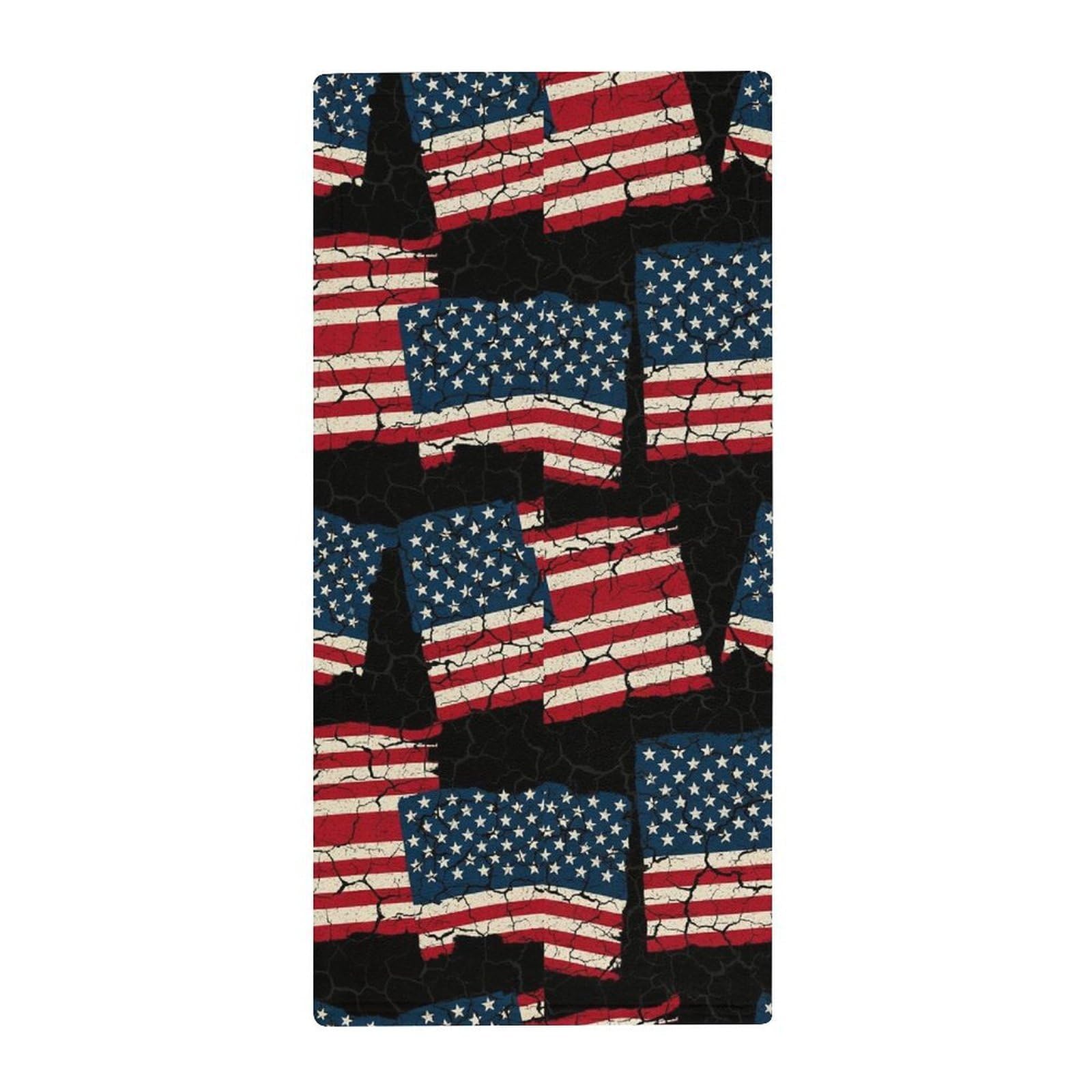 Anceky Multi-Use Kitchen Towels, USA Flag Metal Absorbent Guest Towels for Hotels, Gym & Quick-Dry Face Care