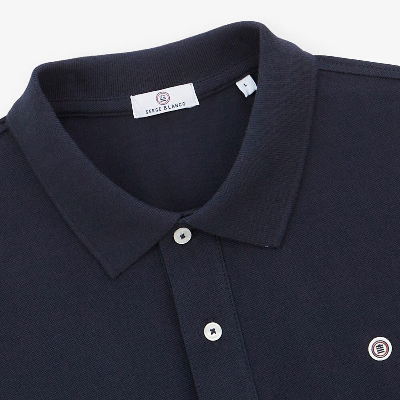 Serge Blanco Polo a Manica Corta in Cotone Maglia Piquet Lucas - Moda Uomo
