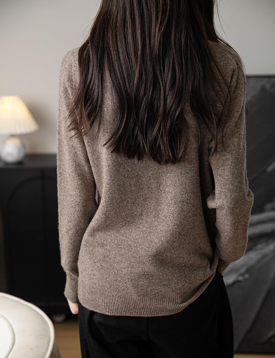 Chanyarn Women's 100% Merino Wool V Neck Sweater 2025 First-Line Ready to Wear Casual Long Sleeve Seamless Knit Sweater - Image 6