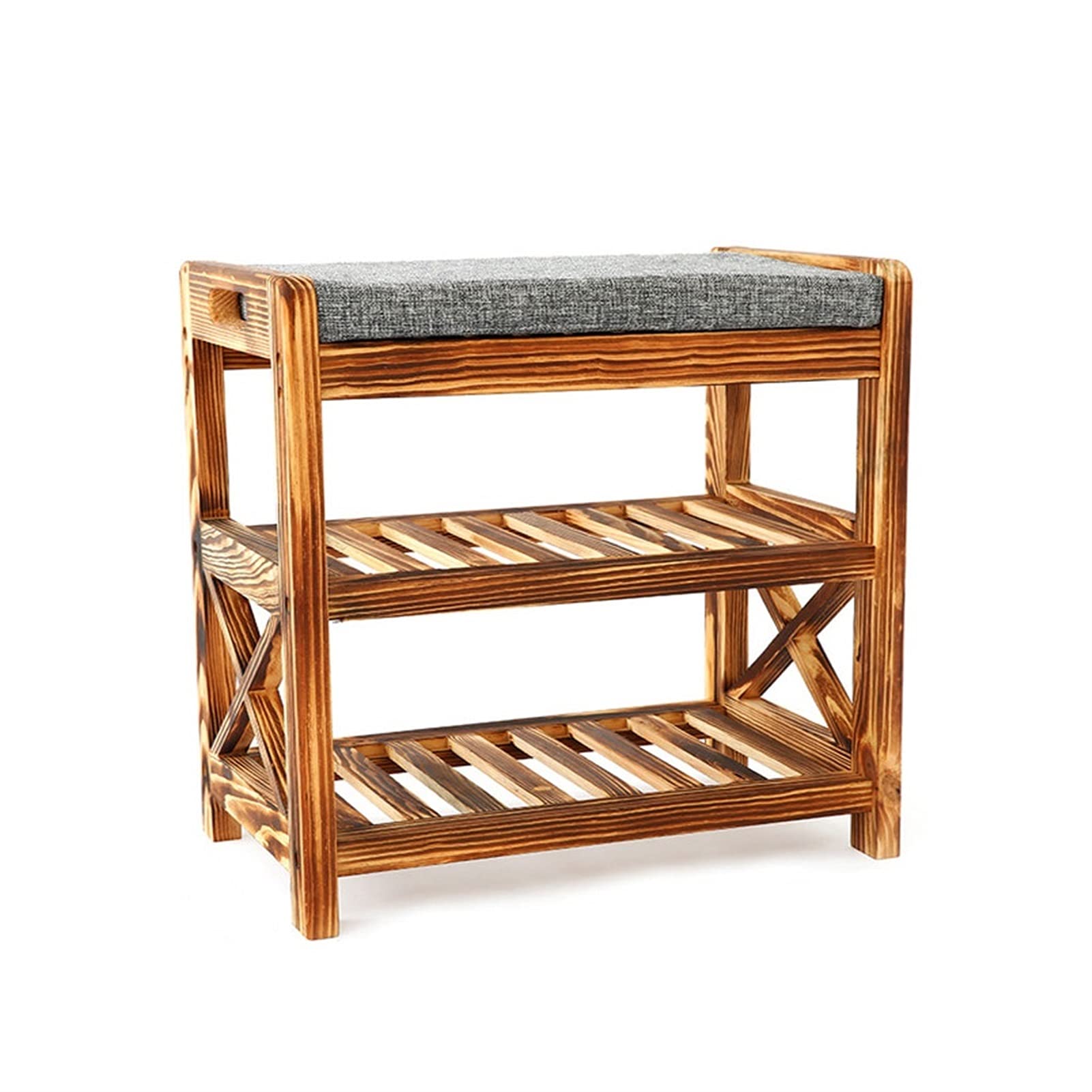 Banc en bois 50 cm pour ranger les chaussures dans une entrée