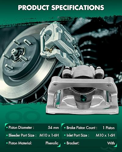 Miniatura 2 de SCITOO Pinza de freno trasera izquierda con soporte 18-B4837 compatible con Chrysler Aspen 2007-2009 para Dodge para Durango 2004-2009 para Dodge